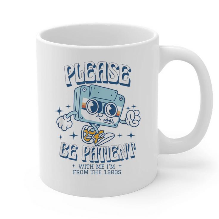 Please Be Patient With Me I'm From The 1900s Cassette Retro Graphic Print Coffee Mug