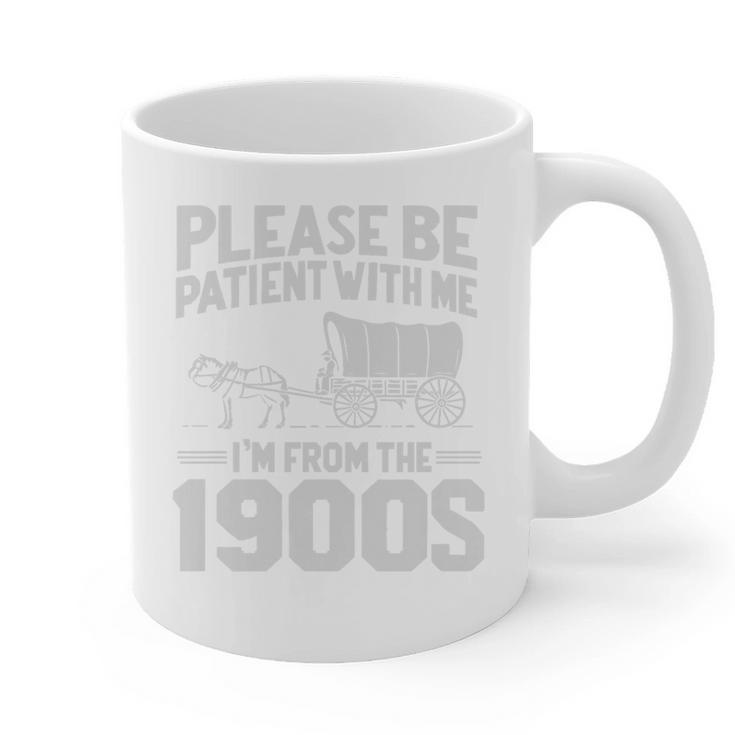 Please Be Patient I'm From The 1900s Over The Hill Premium Tri-Blend Graphic Print Coffee Mug