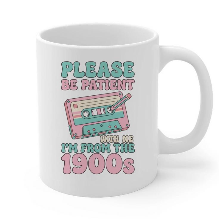 Please Be Patient With Me I'm From The 1900s Retro Cassette Graphic Print Coffee Mug
