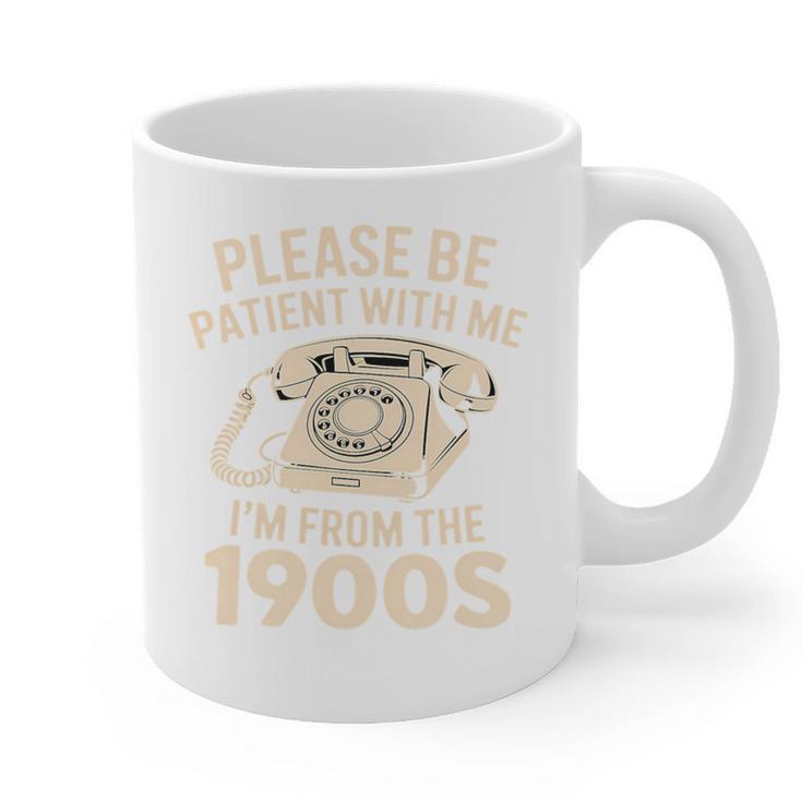 Please Be Patient With Me I'm From The 1900s Retro Humor Premium Tri-Blend Graphic Print Coffee Mug