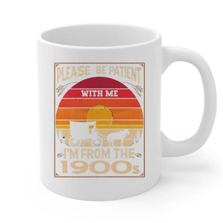 Please Be Patient I'm From The 1900s Sunset Vintage Wagon Premium Graphic Print Coffee Mug
