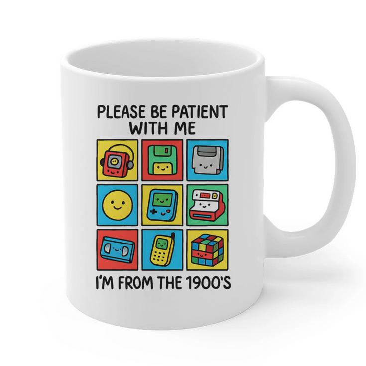 Please Be Patient With Me I'm From The 1900s Vintage 90s Premium Tri-Blend Graphic Print Coffee Mug