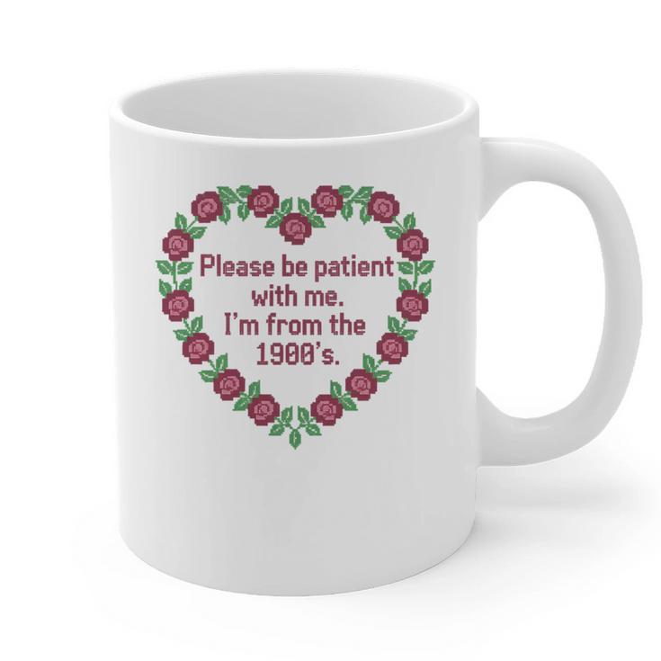 Please Be Patient With Me I'm From The 1900S Vintage Floral Premium Tri-Blend Graphic Print Coffee Mug
