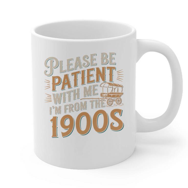 Please Be Patient With Me I'm From The 1900s Vintage Quote Premium Tri-Blend Graphic Print Coffee Mug