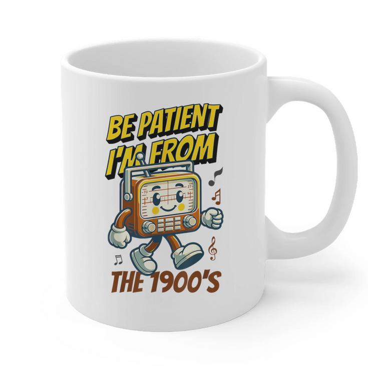 Please Be Patient With Me I'm From The 1900s Vintage Radio Graphic Print Coffee Mug