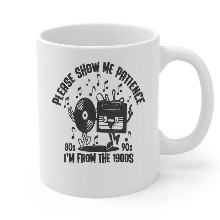 Please Show Me Patience I'm From The 1900s Vintage CASSETTE Graphic Print Coffee Mug