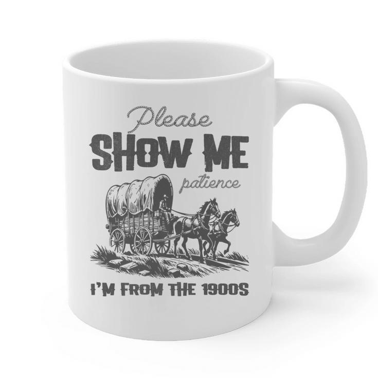 Please Show Me Patience I'm From The 1900s Vintage Horse Premium Graphic Print Coffee Mug