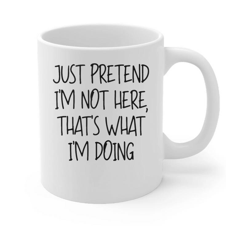Pretend Introvert Introverted Apparel Graphic Print Coffee Mug Pretend Introvert Introverted Apparel Graphic Print Coffee Mug