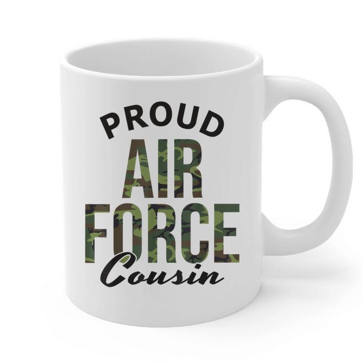 Proud Air Force Cousin Deployment Homecoming Graduation USAF Graphic Print Coffee Mug