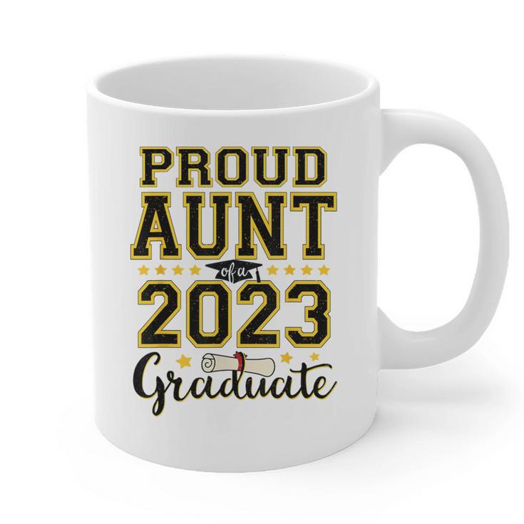 Proud Aunt Of A 2023 Graduate Family Matching Graduation Graphic Print Coffee Mug