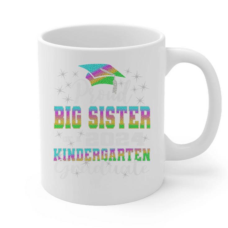 Proud Big Sister Of Kindergarten Graduate 2024 Graduation Premium Graphic Print Coffee Mug