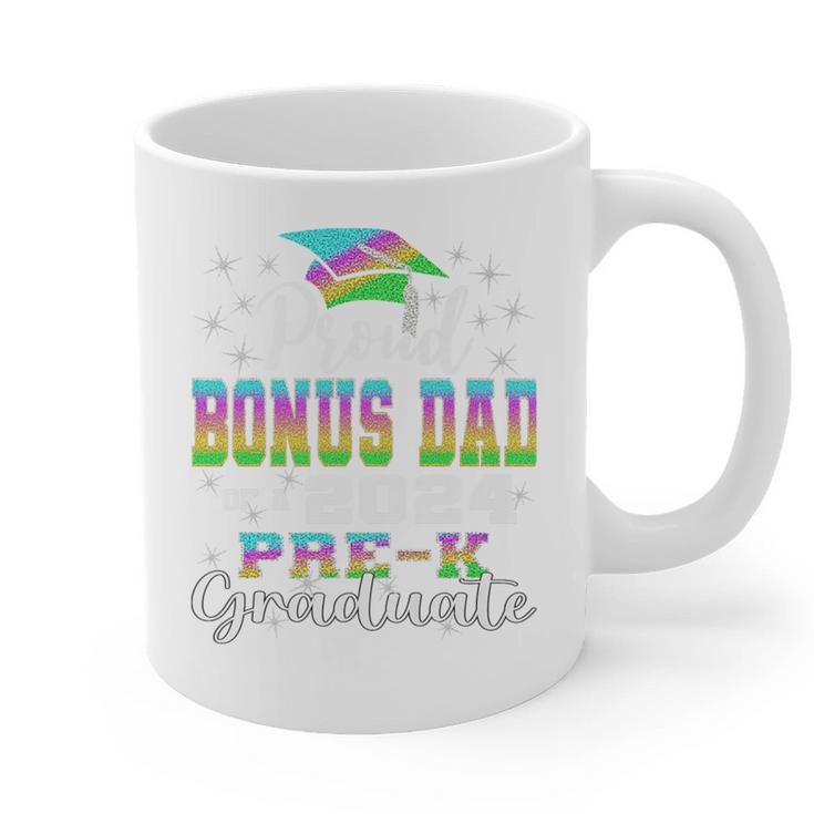 Proud Bonus Dad Of PreK School Graduate 2024 Graduation Premium Graphic Print Coffee Mug