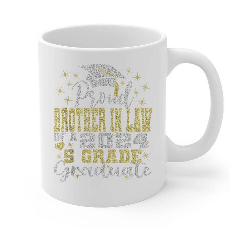 Proud Brother In Law Of 5th Grade Graduate 2024 Graduation Graphic Print Coffee Mug
