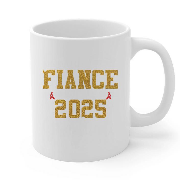 Proud Fiance Of A 2025 Graduate Fiance Graduation 2025 Senio Graphic Print Coffee Mug
