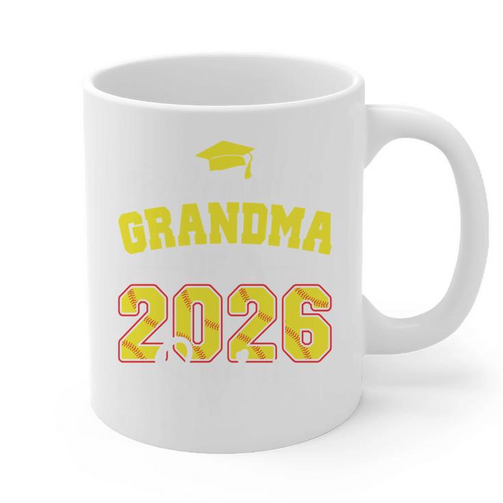 Proud Grandma Of A 2026 Senior Softball Graduation Matching Graphic Print Coffee Mug