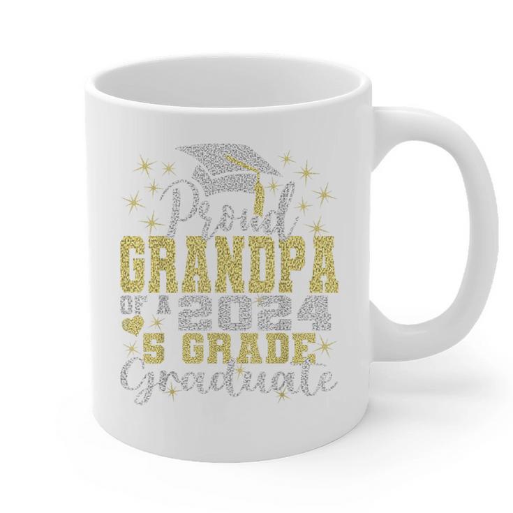 Proud Grandpa Of 5th Grade Graduate 2024 Family Graduation Graphic Print Coffee Mug