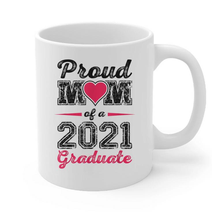 Proud Mom Of A 2021 Graduate Senior Graduation Graphic Print Coffee Mug