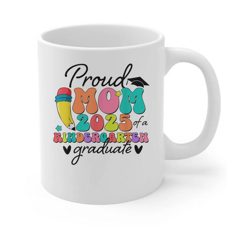 Proud Mom Class Of 2025 Kindergarten Graduate Graduation Graphic Print Coffee Mug