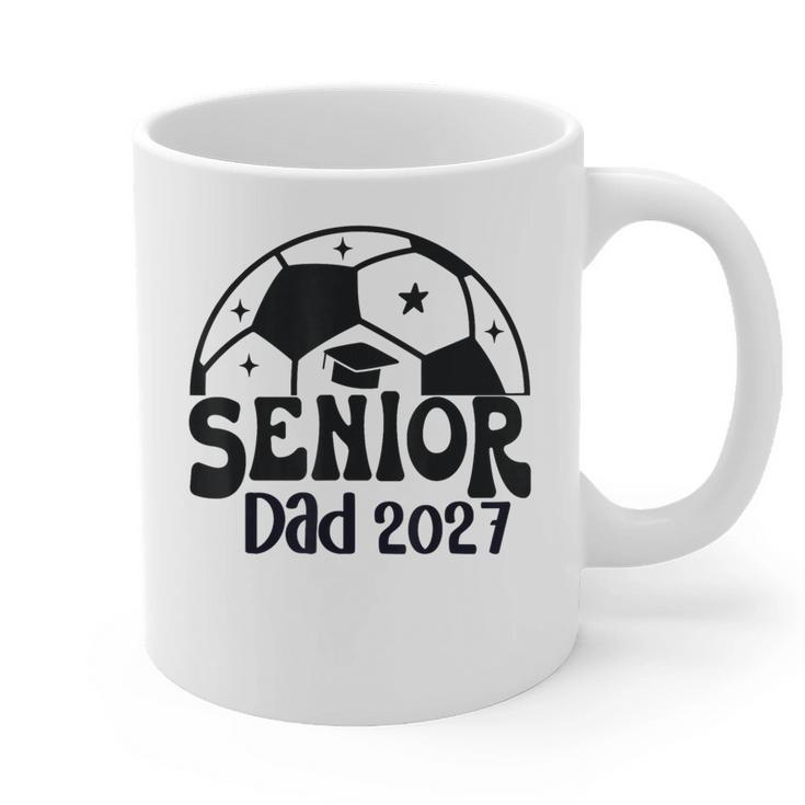 Proud Senior Dad Soccer Class Of 2027 Graduation Graduate Graphic Print Coffee Mug