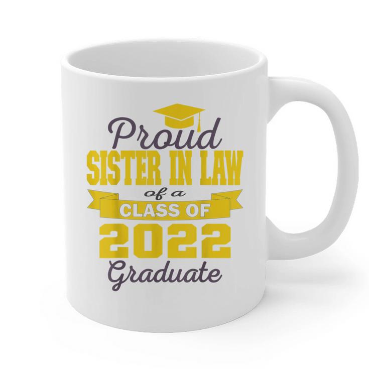 Proud Sister In Law Of 2022 Graduate Class 2022 Graduation Graphic Print Coffee Mug