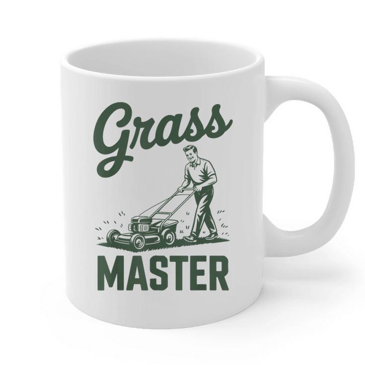 Push Lawn Mower Legend Grass Master Dad Mowing Graphic Print Coffee Mug