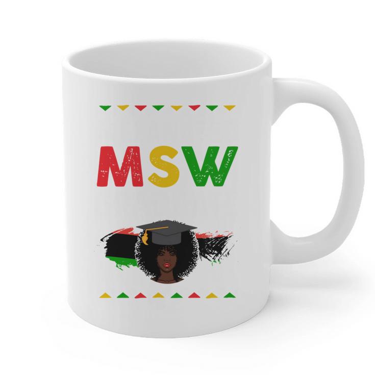 Queen MSW Social Work Grads Masters Graduation Graphic Print Coffee Mug