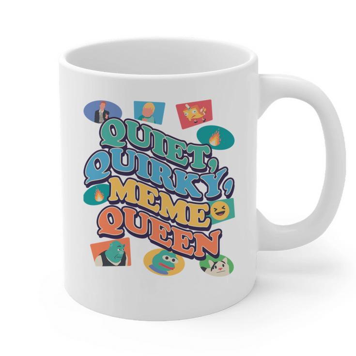 Quiet Quirky Meme Queen Introvert Anti People Meme Lovers Graphic Print Coffee Mug