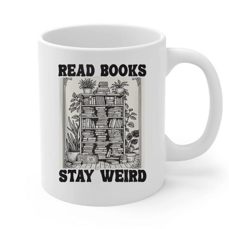 Read Books Stay Weird Book Lover Joke Introvert Reading Graphic Print Coffee Mug Read Books Stay Weird Book Lover Joke Introvert Reading Graphic Print Coffee Mug