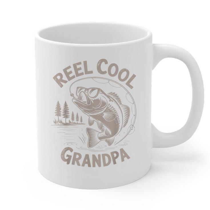 Reel Cool Great Grandpa Step Dad Fishing Father Day Graphic Print Coffee Mug