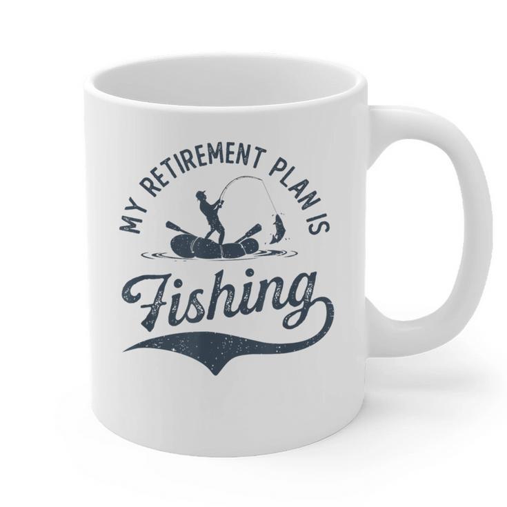 My Retirement Plan Is Fishing Fishermen Dad Grandpa Graphic Print Coffee Mug