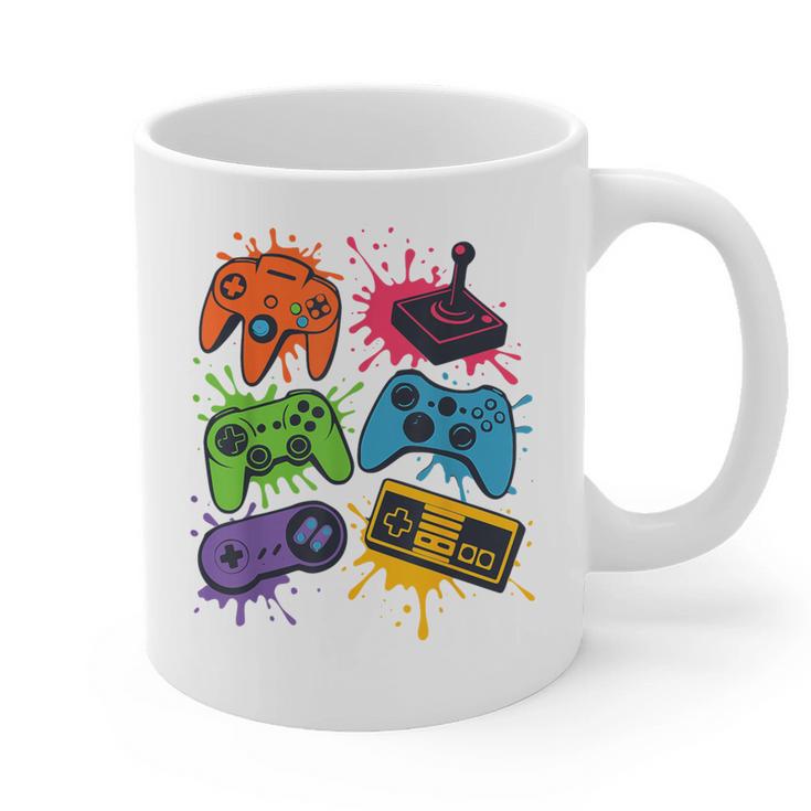 Retro Gamer Controller 80s 90s Video Game Arcade Nostalgia Graphic Print Coffee Mug