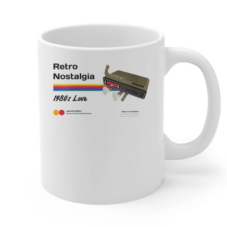Retro Nostalgia 1980s Love Graphic Graphic Print Coffee Mug
