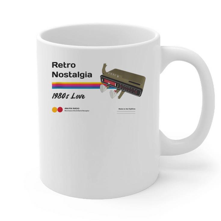 Retro Nostalgia 1980s Love Graphic Graphic Print Coffee Mug