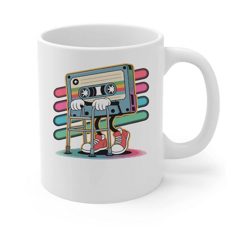 Retro Old Cassette Tape Cartoon With Walker Nostalgia Premium Tri-Blend Graphic Print Coffee Mug Retro Old Cassette Tape Cartoon With Walker Nostalgia Premium Tri-Blend Graphic Print Coffee Mug