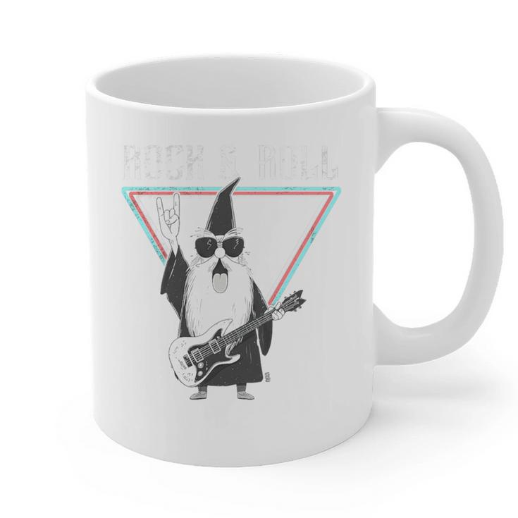 Rock & Roll Wizard Music Nostalgia Premium Tri-Blend Graphic Print Coffee Mug