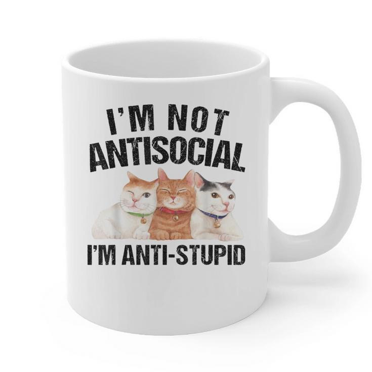 Sarcasm Cat Sarcastic Introvert Antisocial Cat Lover Graphic Print Coffee Mug