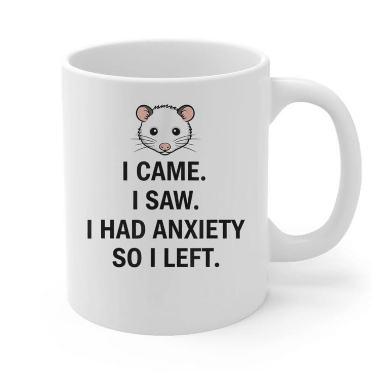 I Came I Saw I Had Anxiety So I Left Introvert Tee Graphic Print Coffee Mug