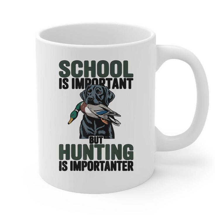 School Important But Hunting Is Importanter Dad Graphic Print Coffee Mug
