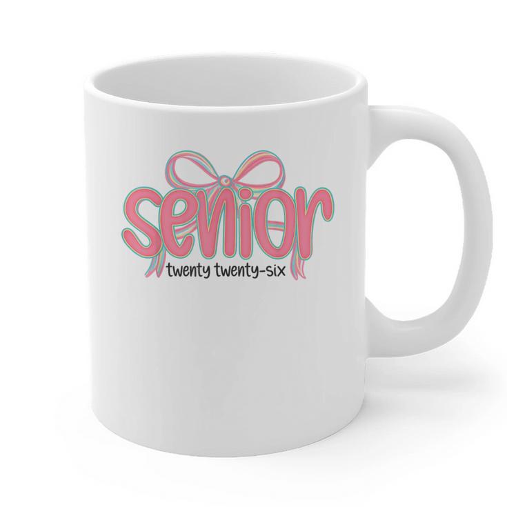 Senior 2026 Coquette Pink Bow Graduation 2026 Class Of 2026 Graphic Print Coffee Mug