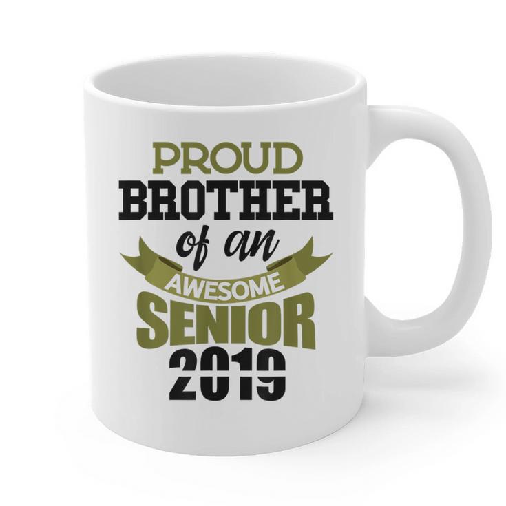 Senior Class Of 2019 Tshirt Graduation Awesome Brother Graphic Print Coffee Mug