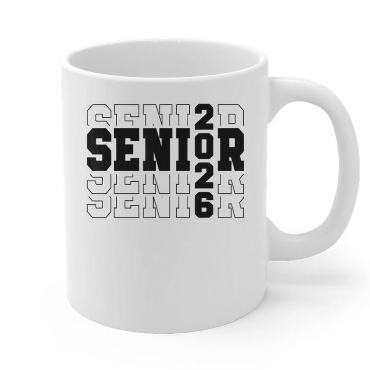 Senior Class Of 2026 Varsity Text Graduation Graphic Print Coffee Mug