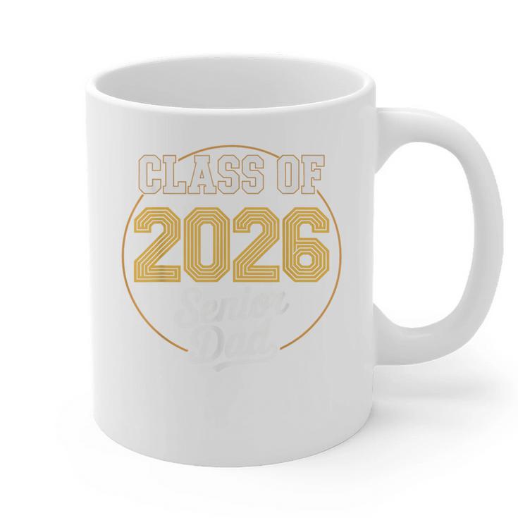 Senior Dad Class Of 2026 Purple Retro Vintage Graduation Graphic Print Coffee Mug