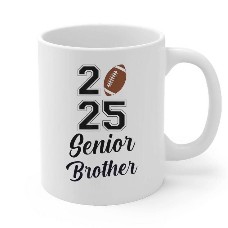 Senior Football Brother Class Of 2025 Graduation Graduate Graphic Print Coffee Mug