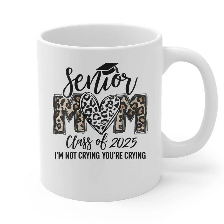 Senior Mom Class Of 2025 Senior Mama 2025 Leopard Graduation Graphic Print Coffee Mug