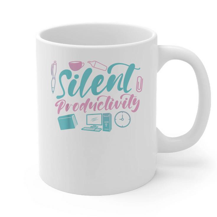 Silent Productivity Introvert Office Staff Secretary Admin Graphic Print Coffee Mug