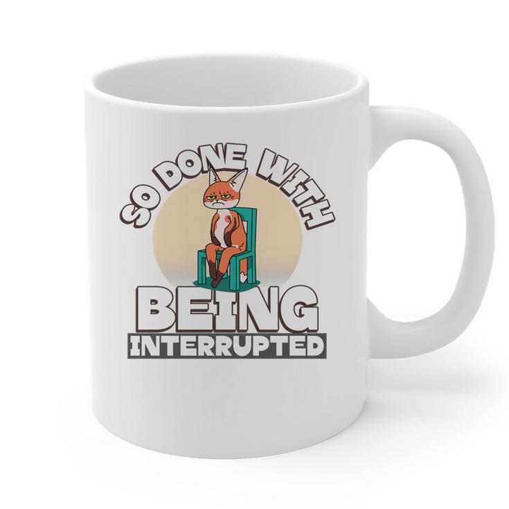 So Done With Being Interrupted Sick And Tired Introvert Premium Tri-Blend Graphic Print Coffee Mug
