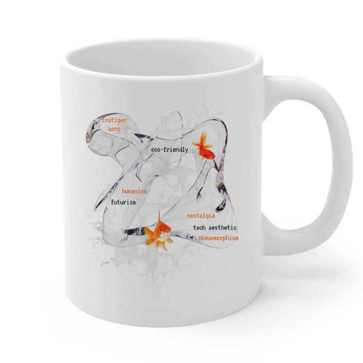Splash Water Frutiger Aero Y2K Style Clownfish Graphic Print Coffee Mug