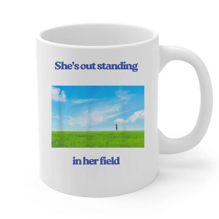 Out Standing In Her Field Graduation Tee Graphic Print Coffee Mug