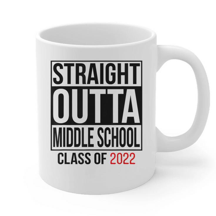 Straight Outta Middle School Graduation Shirt Class Of 2022 Graphic Print Coffee Mug