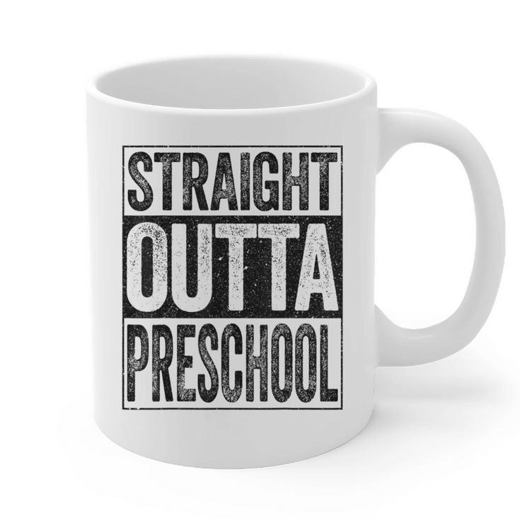 Straight Outta Preschool Shirt Boy Girl Graduation Graphic Print Coffee Mug